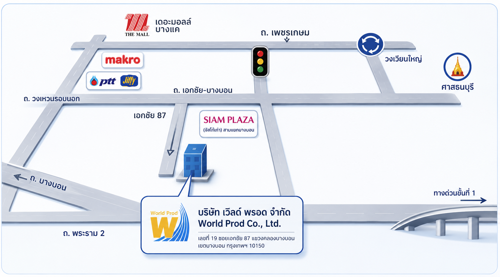Map to our location
